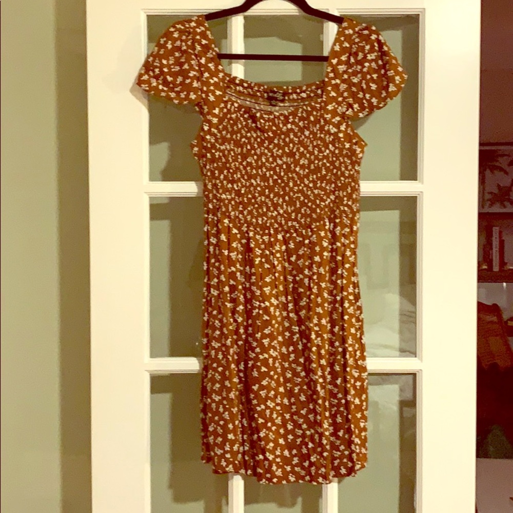 Smocked Brown Dress! Never worn!